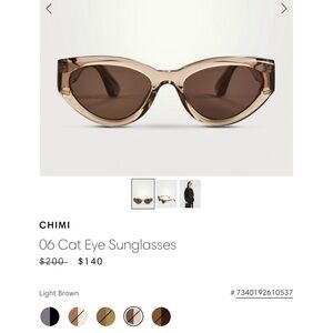 CHIMI 06 Light Brown Cat Eye Sunglasses, Stylish, Trendy